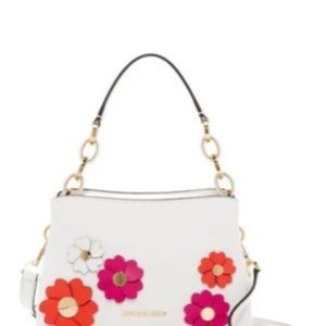 New Michael Kors Floral Applique Satchel